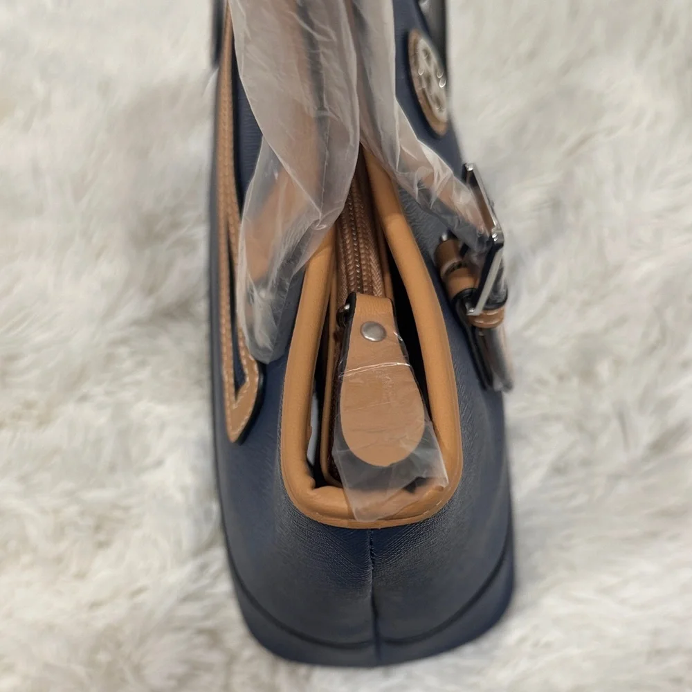 Saffiano Navy Blue Tote Bag